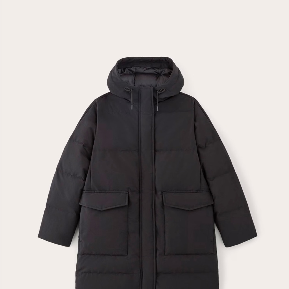 NWT Everlane Women's Black Hooded Puffer Coat